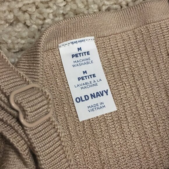 NWT Old Navy Beige Ribbed Square Neck Cropped Cami - Picture 6 of 11